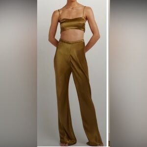 DIISH Gold Crop Top & High waist Pant SET
